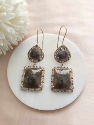 Natural Stones Big Earrings