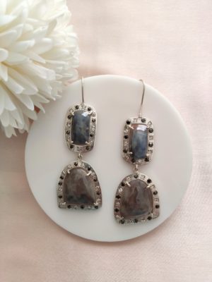 Natural Stones Big Earrings