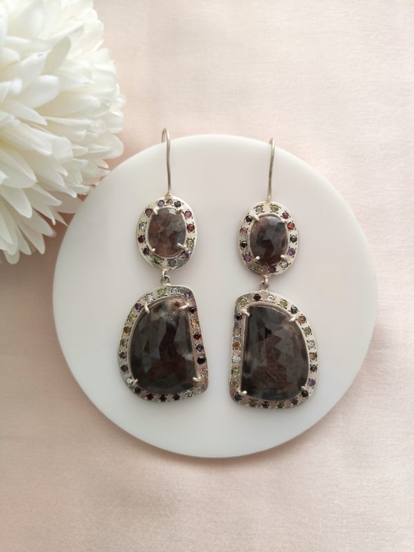 Natural Stones Big Earrings