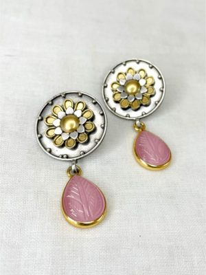 Pink Chalcedony Earrings