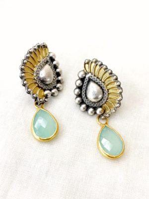 Blue Chalcedony Earrings