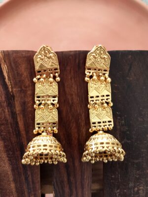 Silver Jhumka- Gold plated