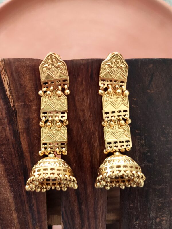 Layered Jhumka- Gold plated