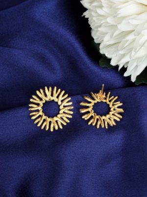 Gold Plated Snowflake Studs