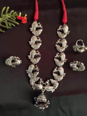 Peacock Set (Necklace + Ring + Earrings)