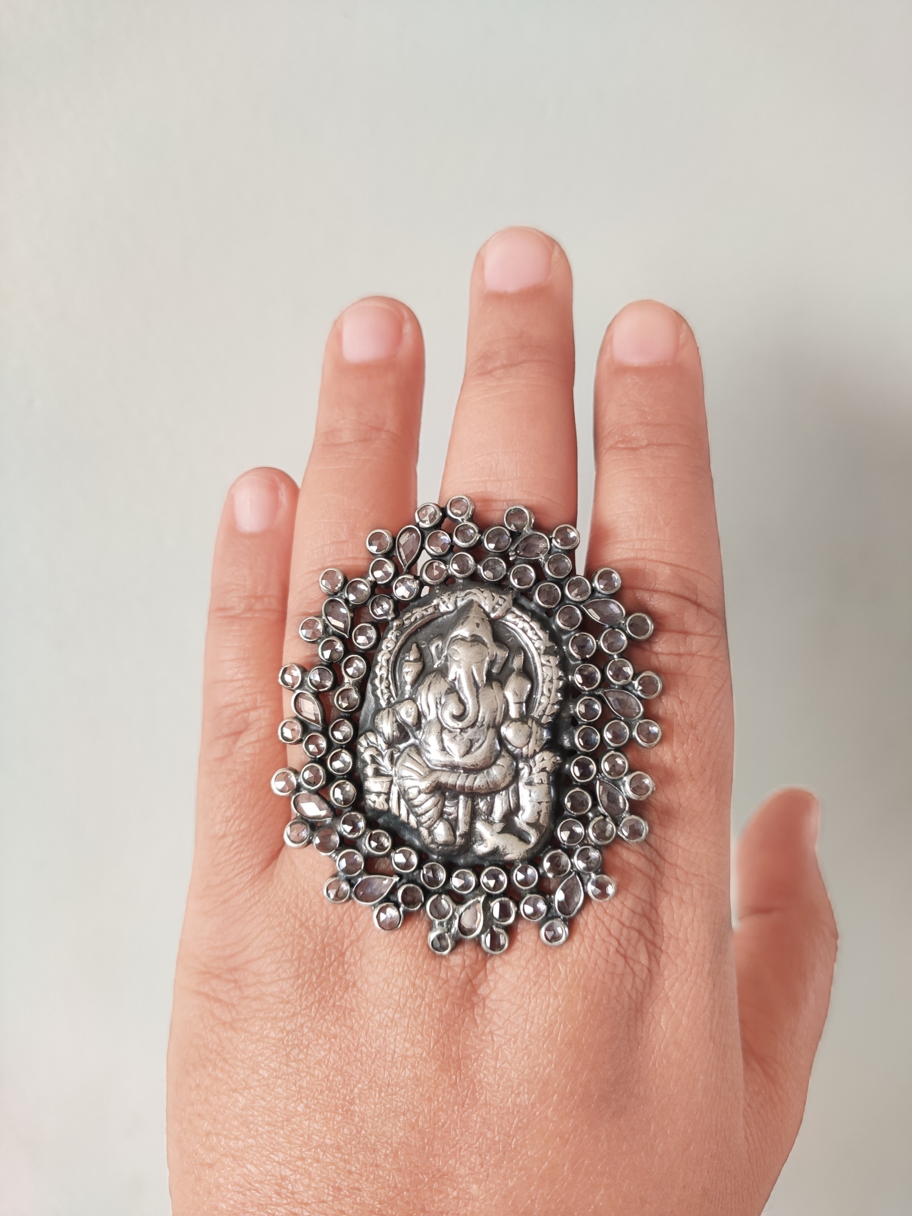 Statement Ganesha Polki Ring