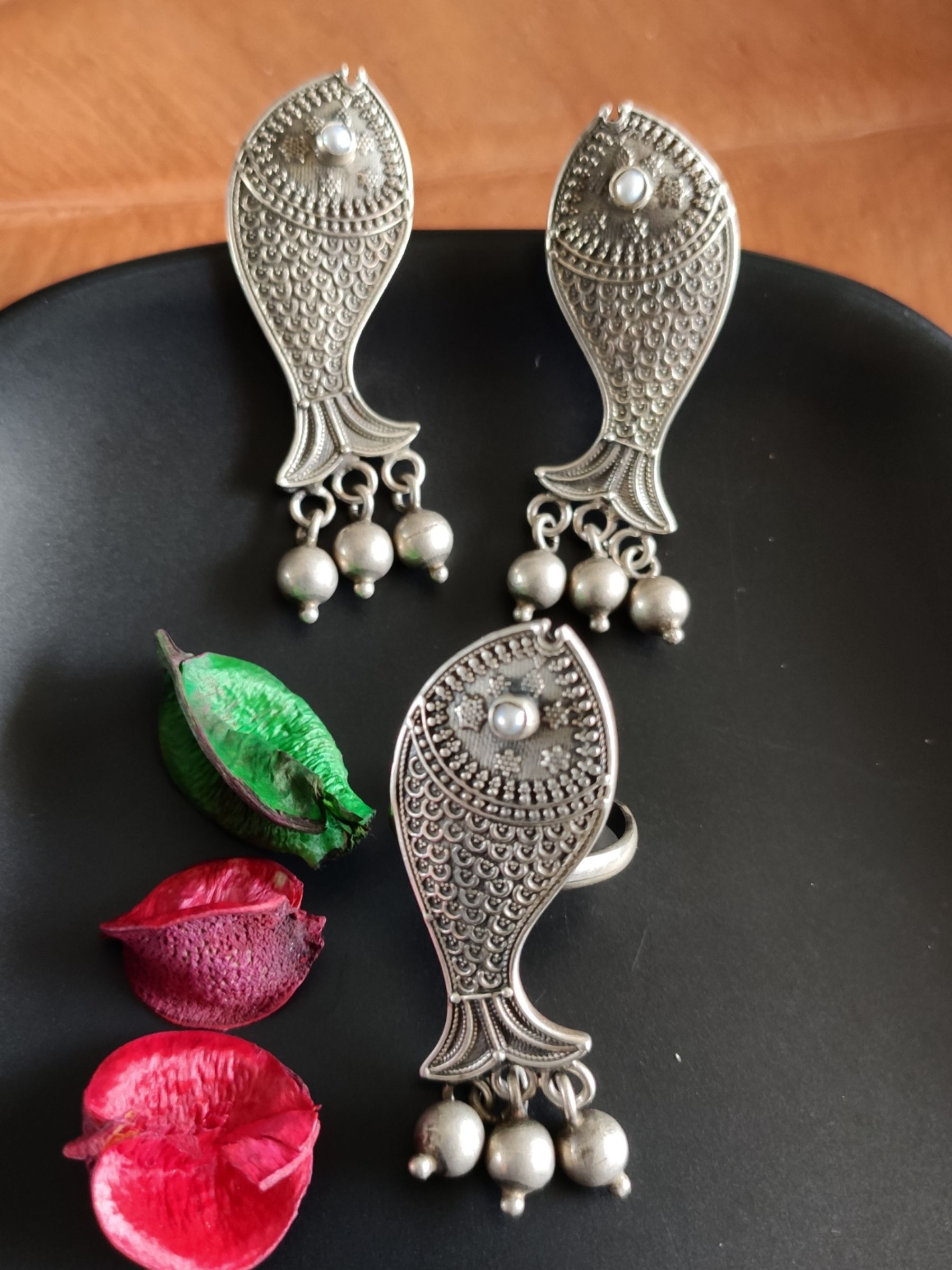 Shop Fish Drop Earrings | Silver Earrings | The Fine World – The Fineworld