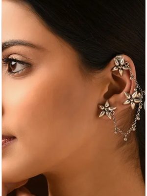 3-Flower Ear Clips / Ear Cuffs