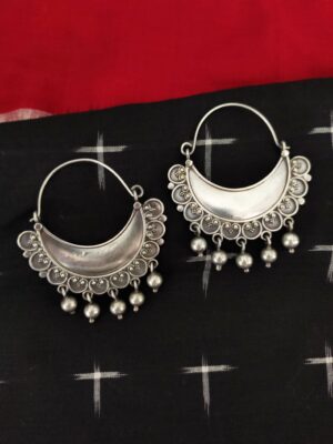 Silver Bali Hoops