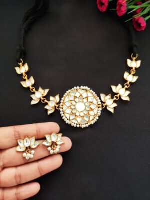 Lotus Kundan Choker Set