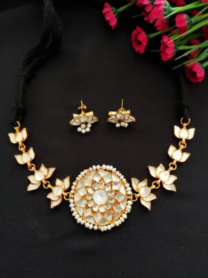 Lotus Kundan Choker Set