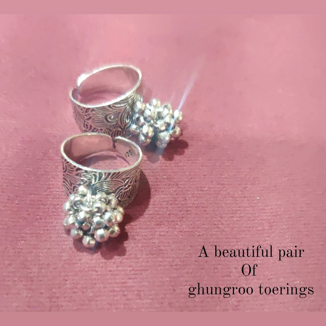 Trisha Silver Look - Alike Ghungroo Finger Ring