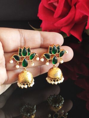 Kundan Jhumkas 22kt Gold Plated – 2