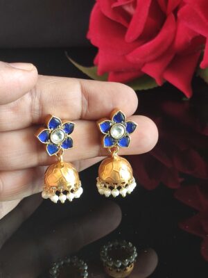 Kundan Jhumkas 22kt Gold Plated – 3