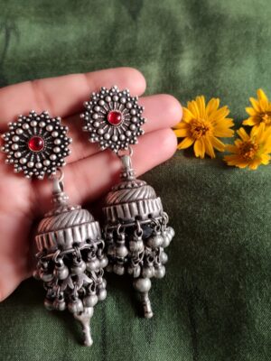 (On PRE-ORDER) Bestselling Signature Vintage Jhumkas Red