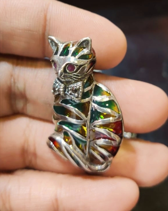 Cat Brooch / Pendant – 3