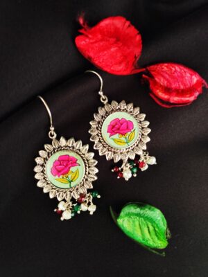 Hand-painted Glass Earrings – 2