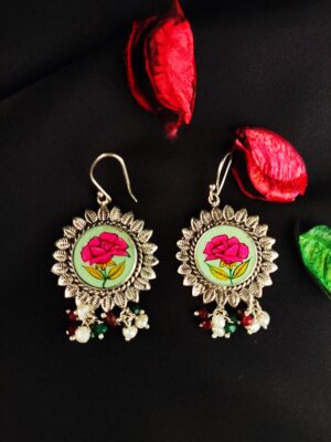 Hand-painted Glass Earrings – 2