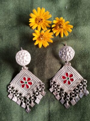 Tribal Danglers- Red