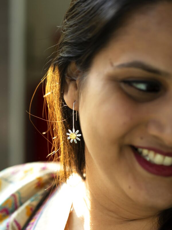 FLORA - Papeeha's Signature Sunflower Hook Earrings - Image 2