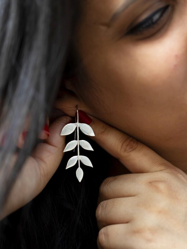 FLORA - Papeeha's  Signature Leaf Cluster Earrings - Image 3