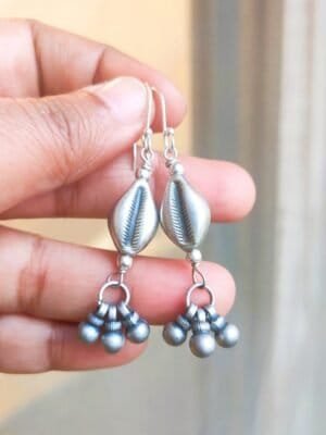 Signature Cowry (Shell) Earrings with Ghungroo Drops :)