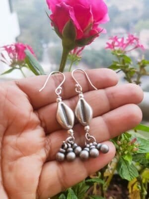 Signature Cowry (Shell) Earrings with Ghungroo Drops :)