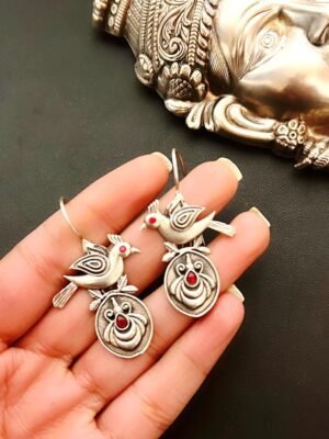 Vintage Silver Bird Danglers
