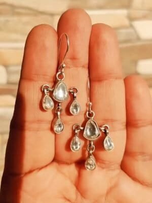 Kundan Drops – Pure kundan set in Silver :)