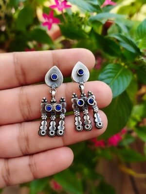 Temple Earrings – Blue