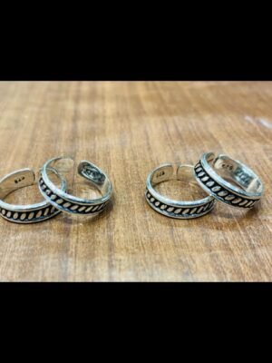 Band Toe Rings (Pair) – Design 8
